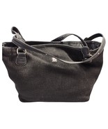 Lina Tote Double Handles Shoulder Bag Large Purse Women&#39;s Black Solid Woven - $26.24