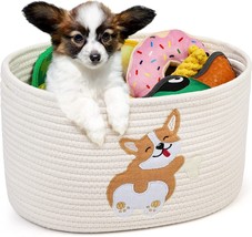 Cotton Rope Storage Basket For Blankets Toys Clothes Shoes Plant Organizer Bin - £27.96 GBP