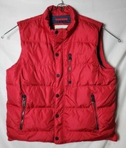 Orvis Men L Jacket Down Puffer Full Zip Red Outdoor Cold Weather Puffy Vest - £31.09 GBP