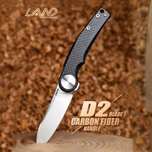 LAND 801 Pocket Folding Knife D2 Steel Mikata/G10/carbon Fiber Outdoor K... - $34.55+