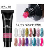 ROSALIND Glitter Poly Nail Gel Extension 15ml Gel Polish All For Manicure Poly B - $15.82