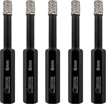 SHDIATOOL Diamond Drill Bits 1/4 In. Tile Hole Saws Pack of 5 Dry 6Mm - $44.39