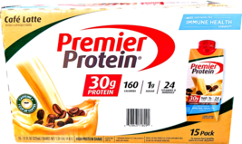 Premier Protein 30g High Protein Shake Cafe Latte 15 x 11 Fl Oz EXP 06/2026 - $43.37