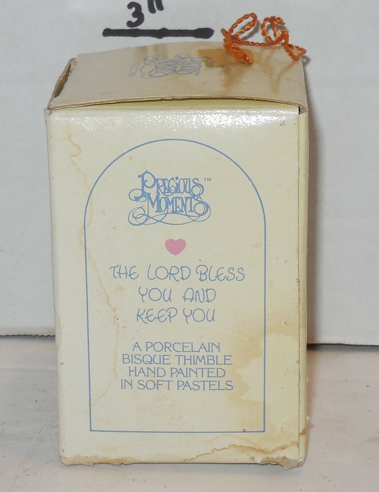 1985 Precious Moments The Lord Bless You And Keep You Thimble #100633 HTF Enesco Item image 2