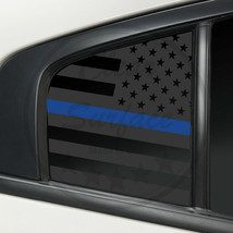 Fits Dodge Charger 2011-2022 Quarter Window Blue Red Line American Flag Decal - £15.17 GBP