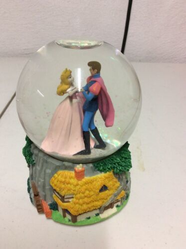 Primary image for Disney Sleeping Beauty Music Box 3D Snow Globe Works Waltz Prince Fairies Enesco