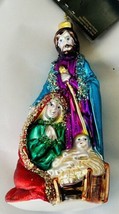 Robert Stanley Christmas Ornament Glass Nativity Joseph Mary Infant Jesus - £12.18 GBP