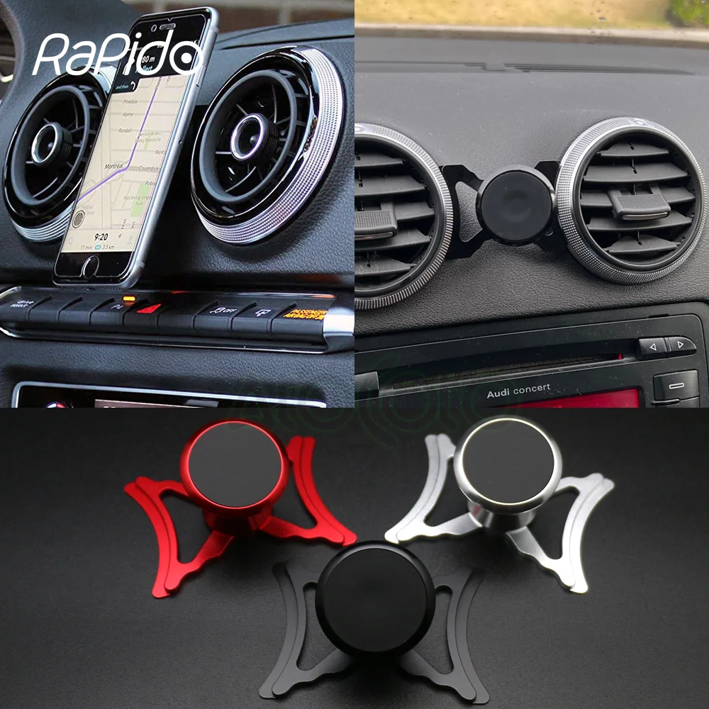 Car Styling Phone Bracket for Audi A3 S3 RS3 8P 8V Air Vent Mount Magnet Holder - £22.34 GBP
