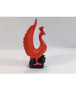 Vintage Ceramic Red Peacock Bird Figurine 8.75&quot; Made in Japan - £23.96 GBP
