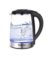 Electric Kettle Glass Hot Water Kettle, 2.0L Water Warmer, Bpa-Free Stai... - £34.25 GBP
