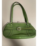Franco Sarto Vintage Framed Small Pebbled Leather Handbag Green - $65.00