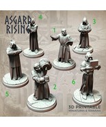 3D Printed Asgard Rising Brother Monks Set 28mm - 32mm Ragnarok D&amp;D - $12.36 CAD+