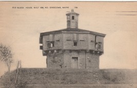 Postcard View Of Old Block House Edgecomb Maine ME - $8.95