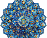Mandala Peacock Wind Spinners, 12 Inch 3D Stainless Steel Hanging Wind S... - $34.51