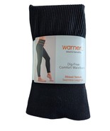 Warners Blissful Benefits Black Dig-Free Waistband Ribbed Legging S/M RN... - $1.78