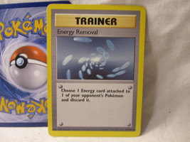 1999 Pokemon Card #92/102: Trainer - Energy Removal - Base Set - £1.96 GBP
