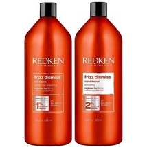 REDKEN Frizz Dismiss SHAMPOO &amp; CONDITIONER LITER SET 33OZ EACH - $1,189.14 MXN
