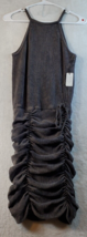 Free People One Katya Mini Dress Womens Size XS Gray Black Ruched Sleeveless NEW - £35.29 GBP