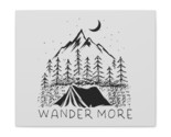 Personalized canvas wall art wander more camping scene in black and white thumb155 crop