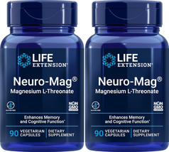 Neuro-Mag Magnesium L-Threonate, 90 Count(2 Pack) - £93.60 GBP