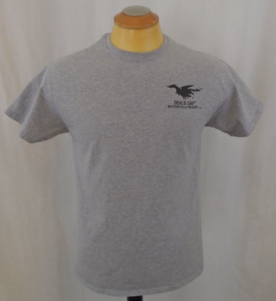 Deal&#39;s Gap Motorcycle Resort Ride The Dragon Medium Grey T shirt - $8.90