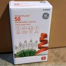 50 Count Clear Christmas Mini Lights with Green Wire, 10.2 Ft - $47.99