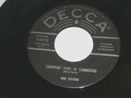 Red Sovine Courtin&#39; Time In Tennessee Where Will Mommie Go 45 Rpm Record Decca - £9.38 GBP