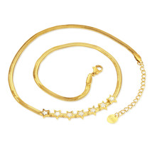 Design Stainless Steel Xingx Mother Shell Snake Bones Chain Necklace For Women - £14.15 GBP
