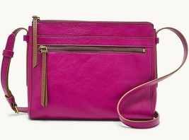 Fossil Felicity Crossbody Magenta Leather Handbag Purple Pink SHB2000508 $148 - £51.42 GBP
