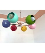 Mid century design eyeball shade chandelier Customized color painted 6 a... - £128.94 GBP