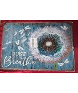 Just Breathe Dandelion Dragonfly Metal Tin Sign Bar Cafe Garage Wall Dec... - $185.14 MXN
