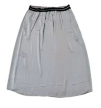 Jessica London MIDI Skirt Plus Size 24 Taupe Elastic Waist Flowy Lightweight - £12.75 GBP