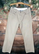 Polo Ralph Lauren Authentic Dungarees Size 35/30 Beige 100% Cotton Strai... - $23.76