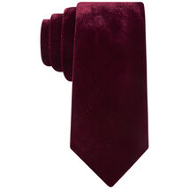 SEAN JOHN Burgundy Red Solid Velvet Pindot Tail Slim Tie - $28.07 CAD