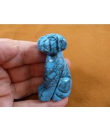(Y-DOG-LA-729) blue LABRADOR Dog carving FIGURINE gemstone dogs DALMATIA... - $23.96 CAD