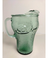 VTG Coca-Cola 64 oz Glass Pitcher USA Mid-Century 1970&#39;s - Excellent Con... - £25.34 GBP