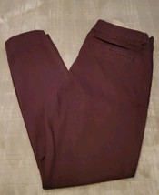 Old Navy Pants Burgundy Pixie Dress Chino Mid Rise Skinny Size 4 - £5.58 GBP