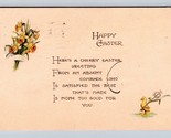 Happy Easter Duckling Daffodil Flowers 1925 DB Postcard J16 - £2.09 GBP