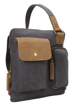 Vagarant Traveler Vintage Cotton Canvas Shoulder Bag CS08.GRY - £38.36 GBP