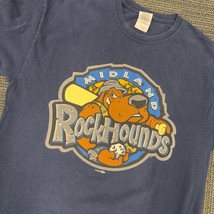 Midland Rockhounds T Shirt Mens Large Navy Blue Baseball Team Logo Tee - $14.99