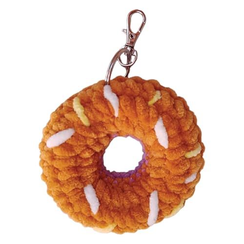 Handmade Crochet Keychain Weaving Sweet Flowers/Donuts Keychains Gift fo... - $7.83