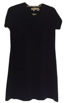 j. jill Stretch dress Black Short Sleeve Size Small V Neck Rayon Spandex US Made - £17.15 GBP