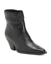 VINCE CAMUTO Made In Brazil Leather  Nerlinji  Slouch Heeled Booties - £79.00 GBP