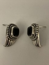 OSE 925 Black Onyx Earrings American Southwest Influenced - £31.10 GBP