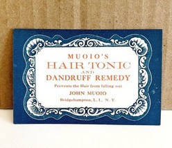 Muoio Hair Tonic  Beauty Products John Muoio Antique Labels 1920-30s 2 x 3 - $16.98