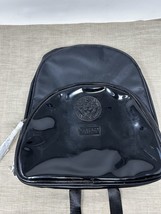 VERSACE PARFUMS Medusa Head Black Faux Patent Leather Nylon Backpack wit... - $1,427.54 MXN