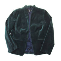 NWT J.Crew Going Out Blazer in Old Forest Stretch Velvet Open Front Jacket 8 - £63.32 GBP