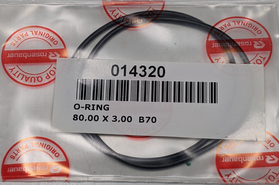 NEW Rosenbauer Fire Engine B70 Lot of 2 Replacement O-Rings 80.0 x 3.0 m... - $15.83