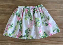 Pippa &amp; Julie Girls Size 8 Ivory Pink Fancy Elegant Floral Skirt Party Occasion  - £14.38 GBP