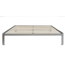 Full size Luna Metal Platform Bed Frame with Wooden Slats - $282.49